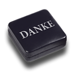 Schatullen etui Nobile mit Aufdruck Danke 35 mm 